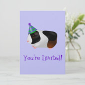 Niedliche Guinea Schweine zum Geburtstag Einladung (Stehend Vorderseite)