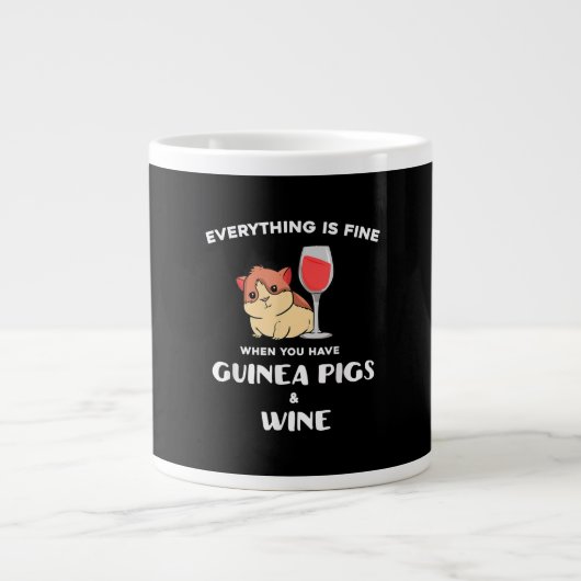 Niedliche Guinea Schweinefleisch Jumbo-Tasse (Vorderseite)