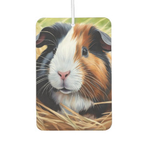Niedliche Guinea Schweinefleisch, klares Aquarell Autolufterfrischer