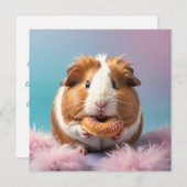 Niedliche Guinea Schweinefleisch mit Donut Pastell (Vorne/Hinten)