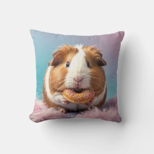 Niedliche Guinea Schweinefleisch mit Donut Pastell Kissen