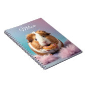 Niedliche Guinea Schweinefleisch mit Donut Pastell Notizblock (Rechte Seite)