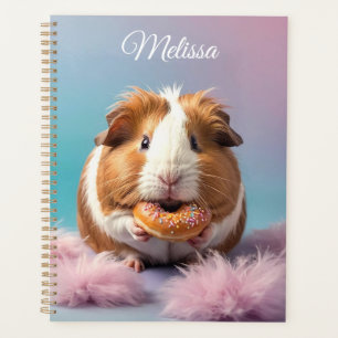 Niedliche Guinea Schweinefleisch mit Donut Pastell Planer