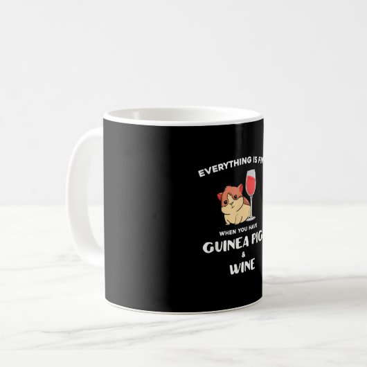 Niedliche Guinea Schweinegenuss Weinroute Kaffeetasse (Vorderseite Links)
