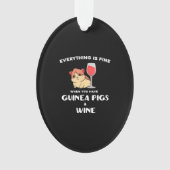 Niedliche Guinea Schweinegenuss Weinroute Ornament (Vorderseite)