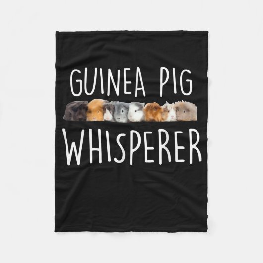 Niedliche Guinea Schweinswisperer Tiergeschenk Fleecedecke (Vorderseite)