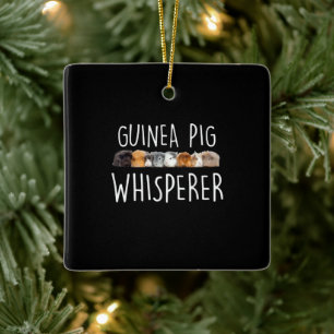 Niedliche Guinea Schweinswisperer Tiergeschenk Keramikornament
