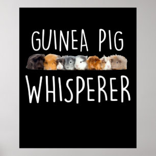 Niedliche Guinea Schweinswisperer Tiergeschenk Poster