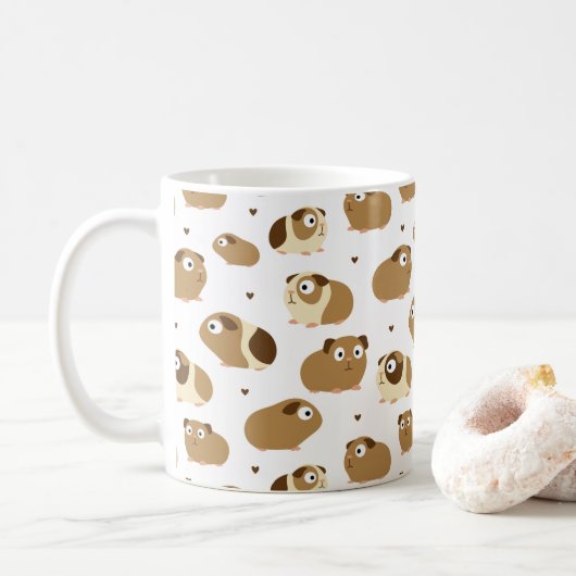 Niedliche Guinea Tasse Schweine (Mit Donut)