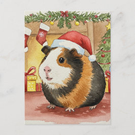 Niedliche Guinea Weihnachtsschwein Kavia Cavy Post Postkarte