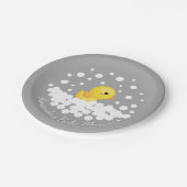 Niedliche Gummi Duck Babydusche 7" Platten Pappteller (Schrägansicht)