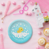 Niedliche Gummi Duck Babydusche 7" Platten Pappteller (Party)