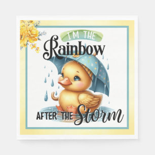 Niedliche Gummi Duck Babydusche Napkins Serviette