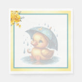 Niedliche Gummi Duck Babydusche Napkins Serviette (Vorderseite)