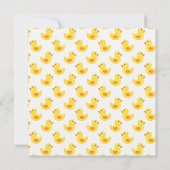 Niedliche Gummi Duck Triplets Babydusche Einladung (Rückseite)