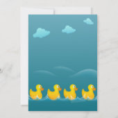 Niedliche Gummi Ducky Babydusche Einladung (Rückseite)