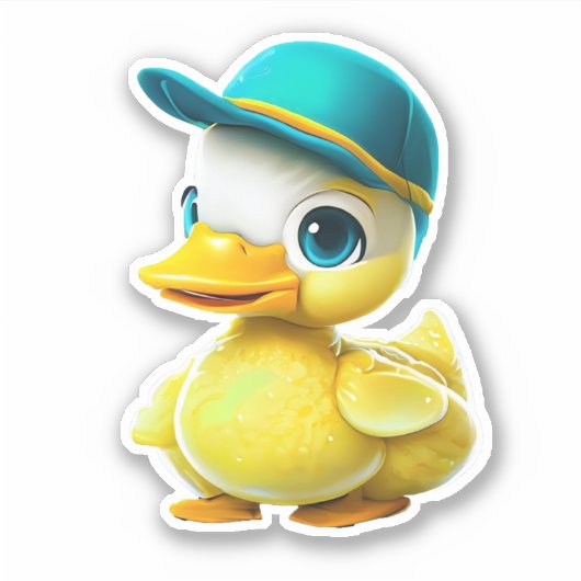 Niedliche Gummiente Aufkleber (Vorderseite)