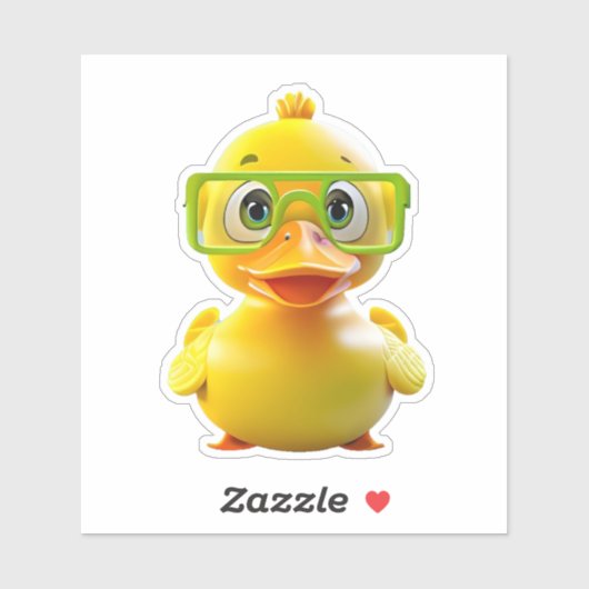 Niedliche Gummiente Aufkleber (Blatt)