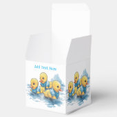 Niedliche Gummiente in blauer Kleidung Geschenkschachtel (Geöffnet)