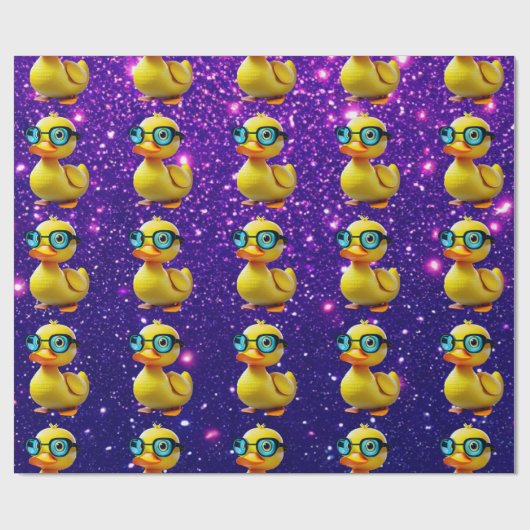 Niedliche Gummiente Inspiriert Geschenkpapier (Flach)