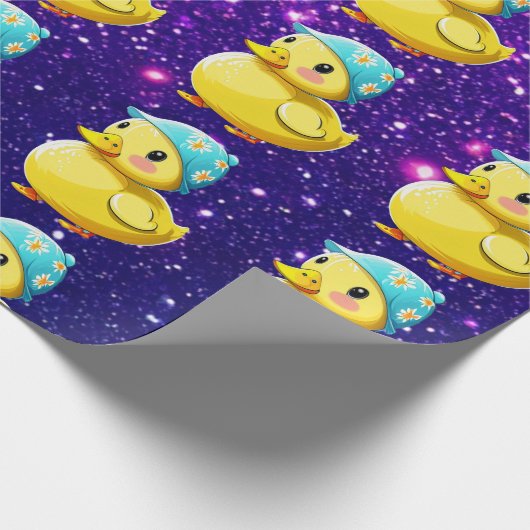 Niedliche Gummiente Inspiriert Geschenkpapier (Ecke)