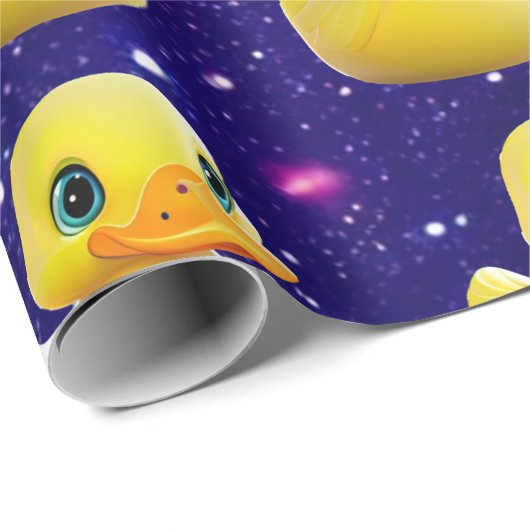 Niedliche Gummiente Inspiriert Geschenkpapier (Rolleneckpunkt)