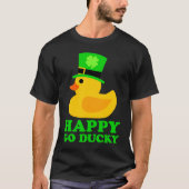Niedliche Gummiente Lucky Vier Leaf C Leprechaun H T-Shirt (Vorderseite)