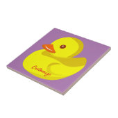 Niedliche Gummiente Thunder_Cove Fliese (Seite)