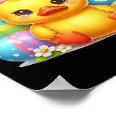 Niedliche Gummifaust Duckling Bunny Headband Funny Poster (Ecke)
