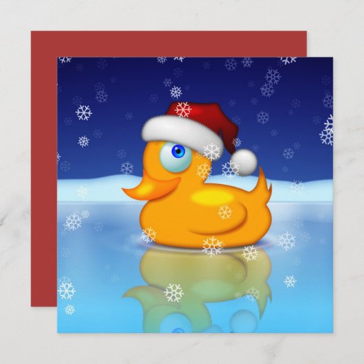 Niedliche Gummihaube mit Weihnachtskarte (Vorne/Hinten)