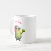 Niedliche Gurkenpfeife mit Sonnenbrille und Bow Kaffeetasse (Vorderseite Links)