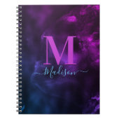 Niedliche, gürtelblaue lila Marmorgrafik Notizblock (Vorderseite)