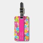 Niedliche Gürtelblumenmuster Gepäckanhänger (Vorderseite vertikal)