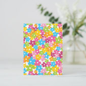 Niedliche Gürtelblumenmuster Postkarte (Stehend Vorderseite)