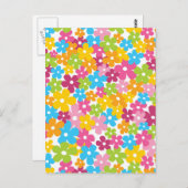 Niedliche Gürtelblumenmuster Postkarte (Vorne/Hinten)