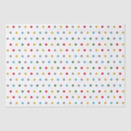 Niedliche gürtelfarbige Polka-Dots-Muster Seidenpapier
