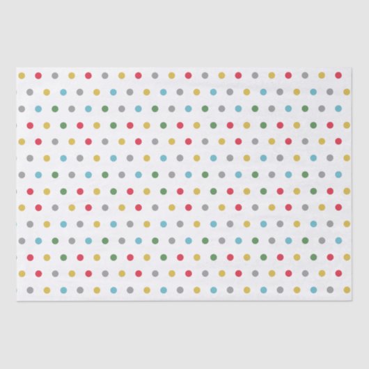 Niedliche gürtelfarbige Polka-Dots-Muster Seidenpapier (Vorderseite)