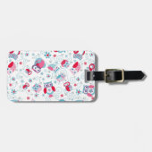 niedliche gürtelige Gesichter Eulen Blume Wirbel M Gepäckanhänger (Vorderseite horizontal)