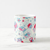 niedliche gürtelige Gesichter Eulen Blume Wirbel M Kaffeetasse (Mittel)