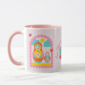 niedliche gürtelrosa Tasse (Links)