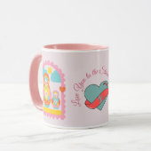 niedliche gürtelrosa Tasse (Vorderseite Links)