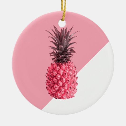 Niedliche, gürteltropische Ananas Keramik Ornament (Vorne)