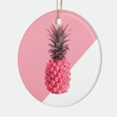 Niedliche, gürteltropische Ananas Keramik Ornament (Links)