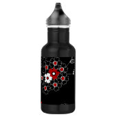 Niedliche, gürtnäckig Vintage handgezeichnete Blum Edelstahlflasche (Rechts)