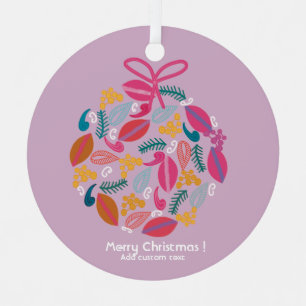 niedliche, gürtnerisch-rosa Weihnachtslieder Ornament Aus Metall