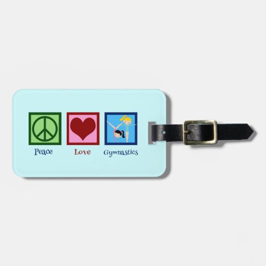 Niedliche Gymnastik Gepäckanhänger (Vorderseite horizontal)