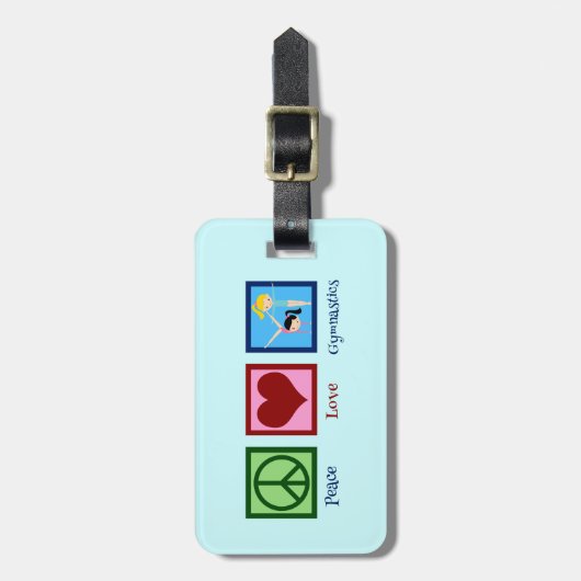 Niedliche Gymnastik Gepäckanhänger (Vorderseite vertikal)