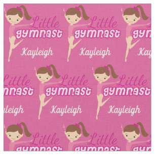Niedliche Gymnastik Girl Pink Stoff