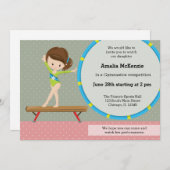 Niedliche Gymnastikfrau Einladung (Vorne/Hinten)