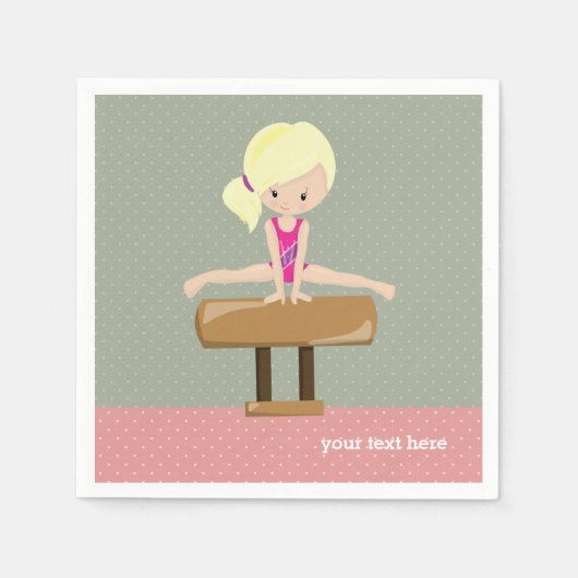 Niedliche Gymnastikfrau Serviette (Vorderseite)